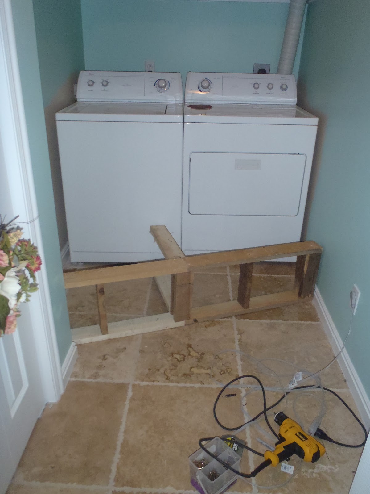 washer dryer stand diy deck put step together