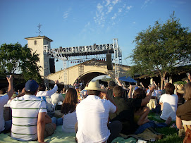 The stage set up at the Mondavi Concert