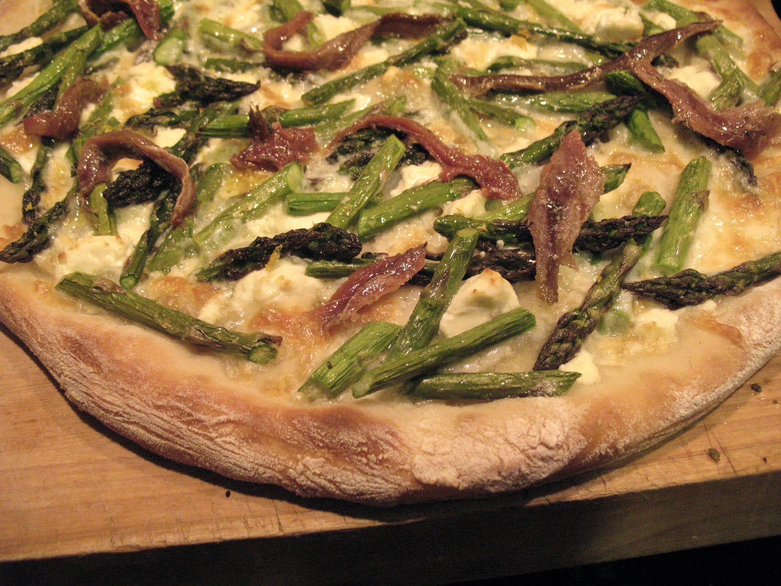 Springtime Asparagus Pizza Recipe mostly foodstuffs