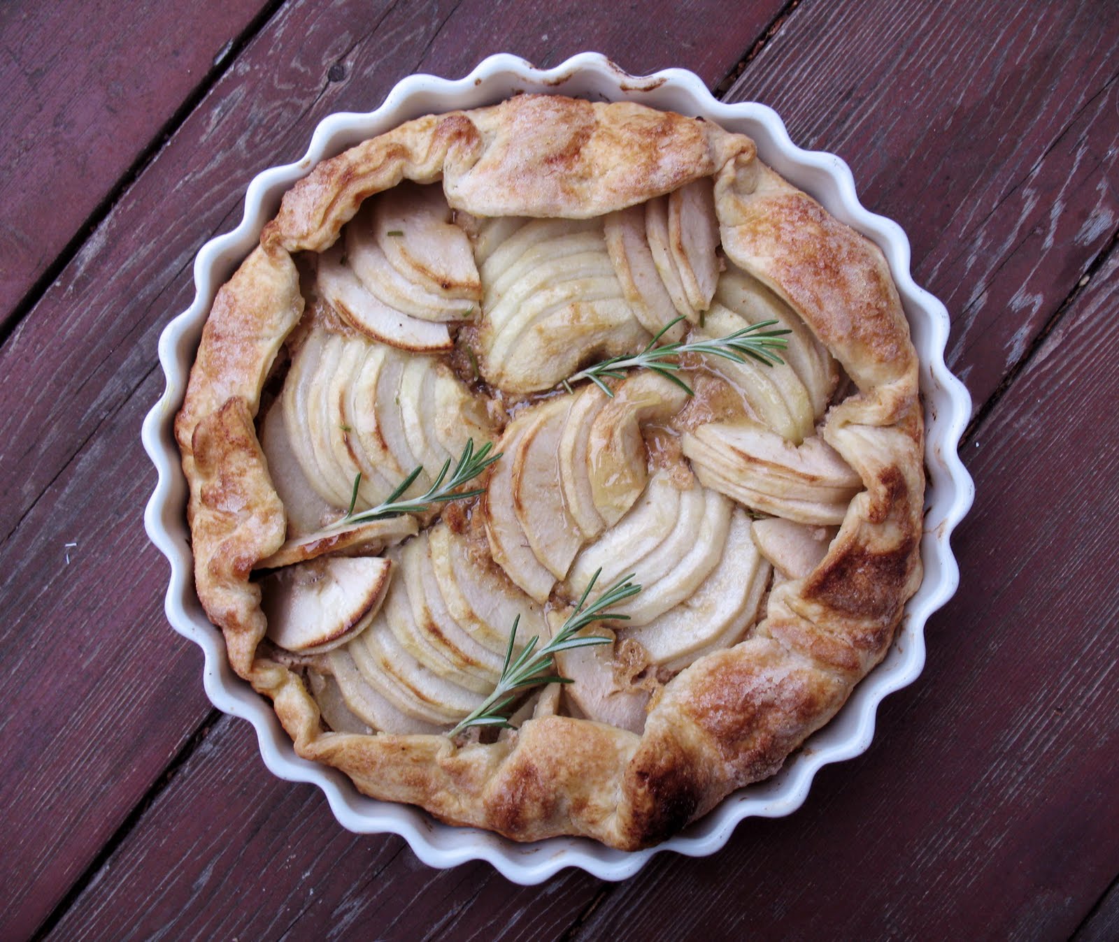 Rosemary Honey Apple Galette Recipe mostly foodstuffs