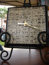 Vintage Sheet Music Clock