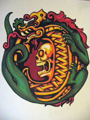 Top Chinese Dragon Death Skull Tattoo - Art of tattoos