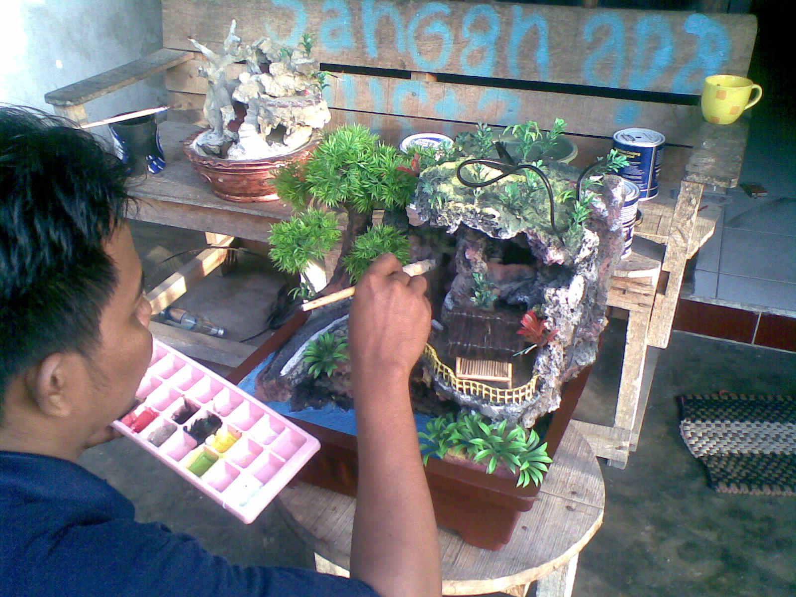 langkah langkah membuat miniatur air terjun bli blogen