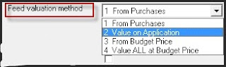 feed valuation method options