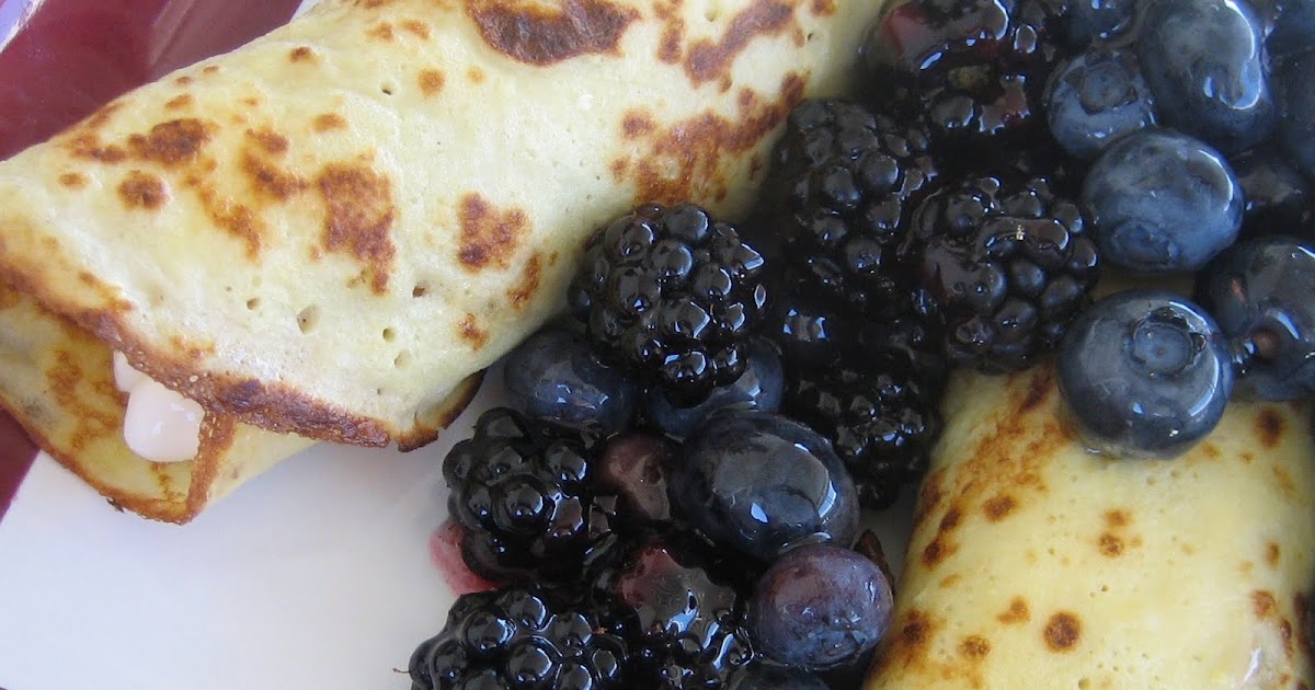 Chef Tess Bakeresse Fresh Corn Sourdough Crepes with honey glazed berries