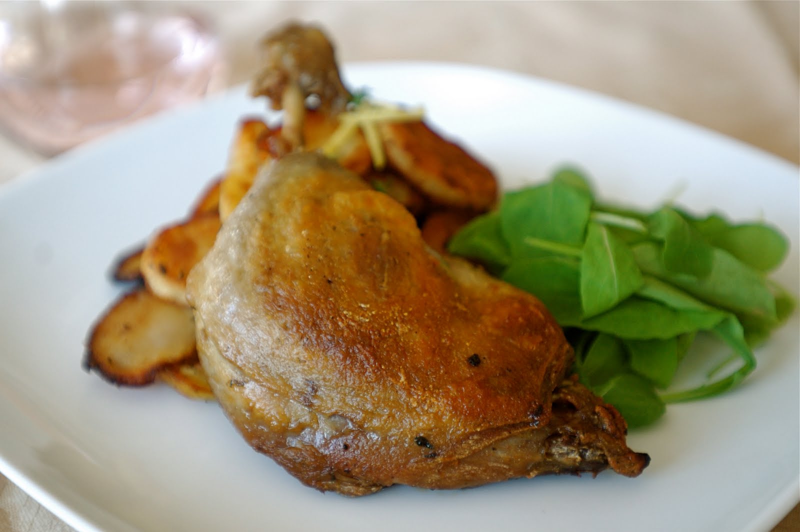 Black Pepper Honey Duck Confit with Lemon & Thyme Potatoes