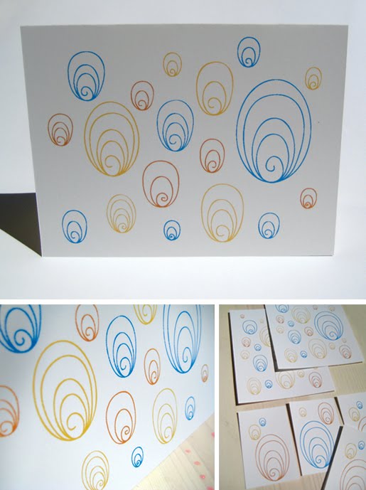 Abstract Shells printable stationery set by Paper Squid