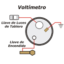 como se conecta un voltimetro de auto