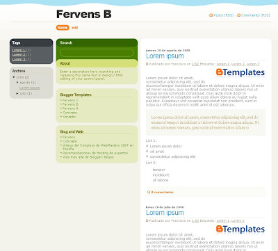 Fervens A Blogger Theme