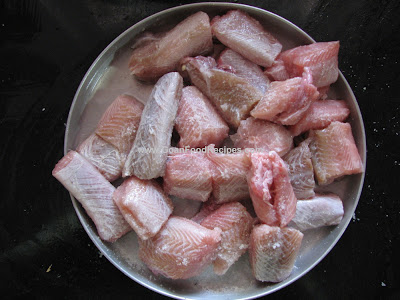 Salted shark pieces