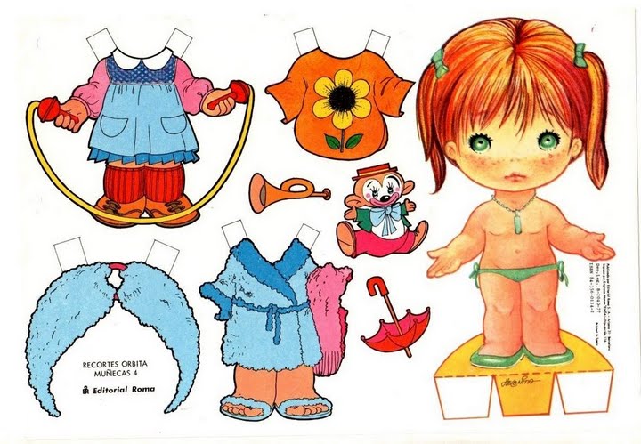 recortables de muñecas para vestir
