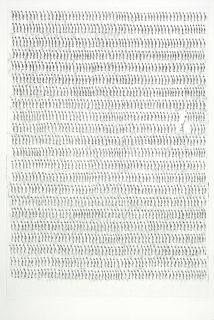 Kreskówkowcy (linoryt 110/78 cm) (II)