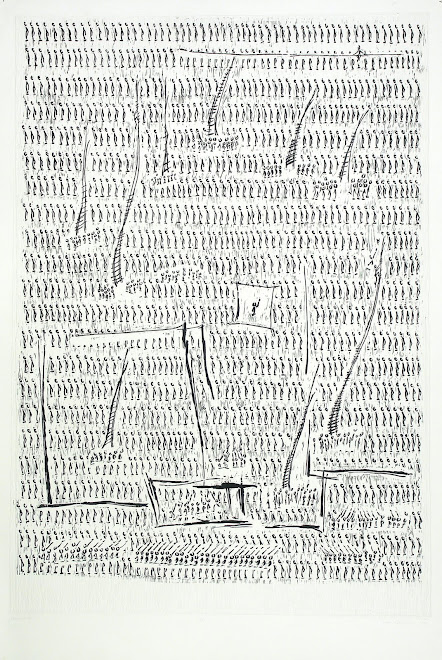 Kreskówkowcy (linoryt 110/78 cm) (VII)