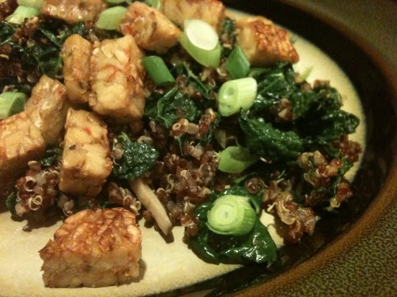 Cole's Kitch garlic ginger quinoa with kale and tempeh