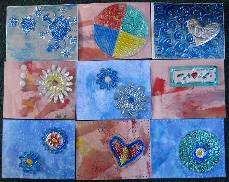 ART just do it! Technique book pages metal embossing