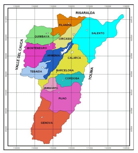 Mapa De Armenia Quindio Con Sus Barrios