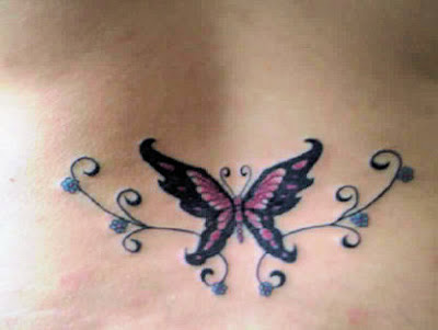 butterfly lower back tattoo, women tattoos sexy girls