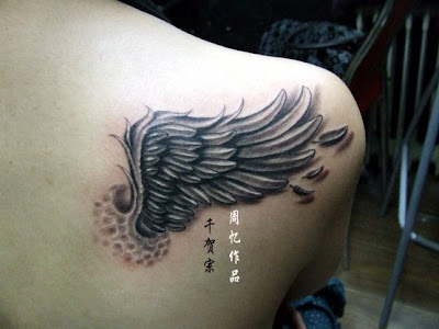 chinese tattoo, angel wing tattoo, design tattoo sexy girls