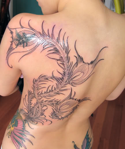 phoenix tattoo back tattoosexy girls back tatto