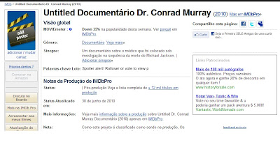 Completa o elenco e a equipe do documentário de Dr. Conrad Murray Murray