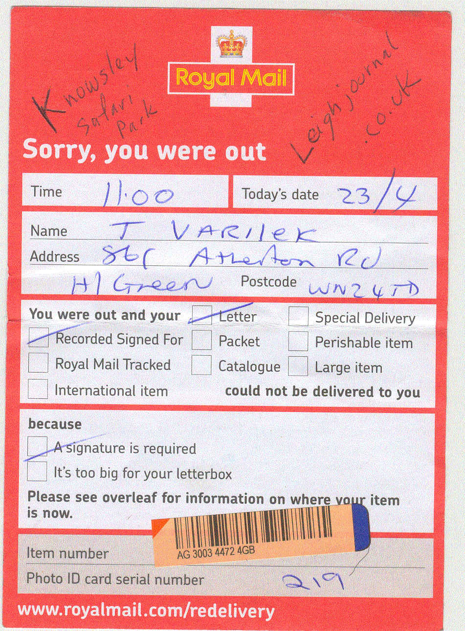 ROYAL MAIL CO UK REDELIVERY Wroc?awski Informator Wroc