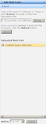 upload the web part file