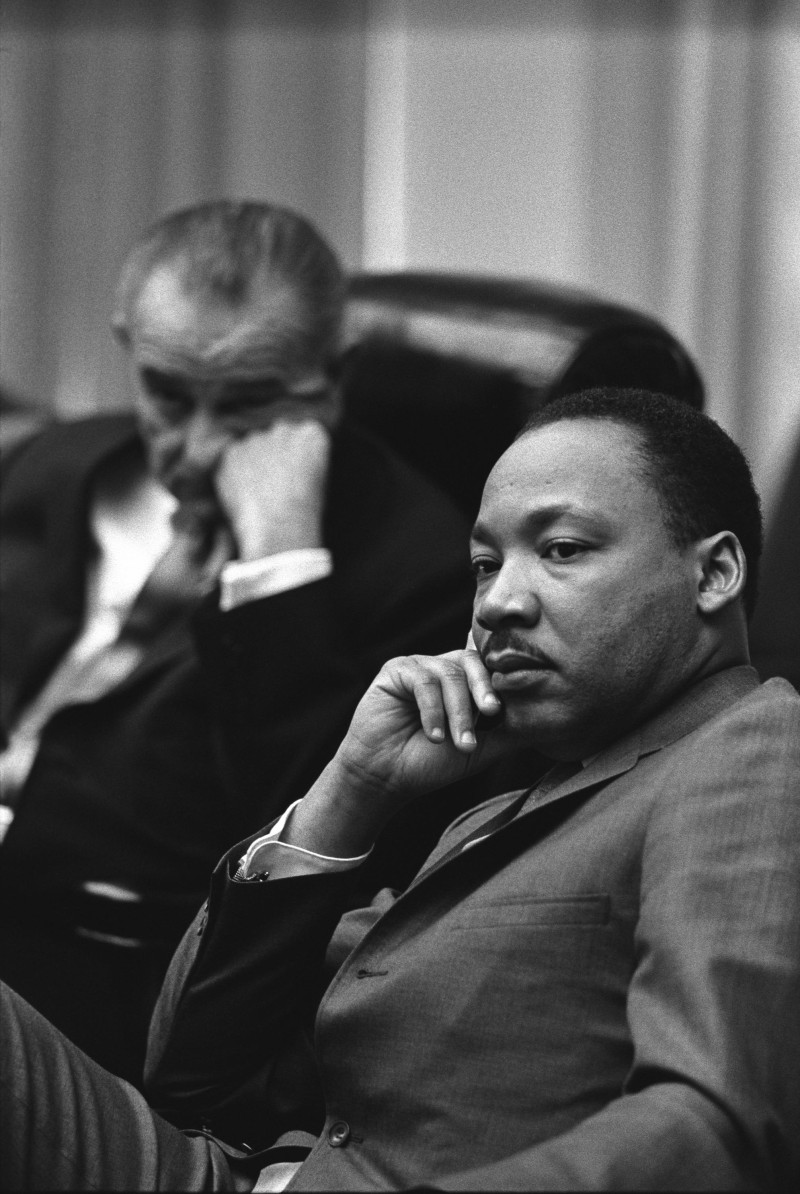 Martin Luther King, Jr. and President Lyndon B. Johnson