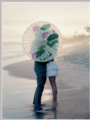 My s.o. and I met at a beach wedding and this photo makes me think of that 