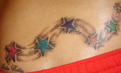 Simple Star Full Color Tattoos For Girls