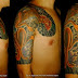 Japanese TATTOO Horimitsu style 山狗と牡丹 wild dog and peony
