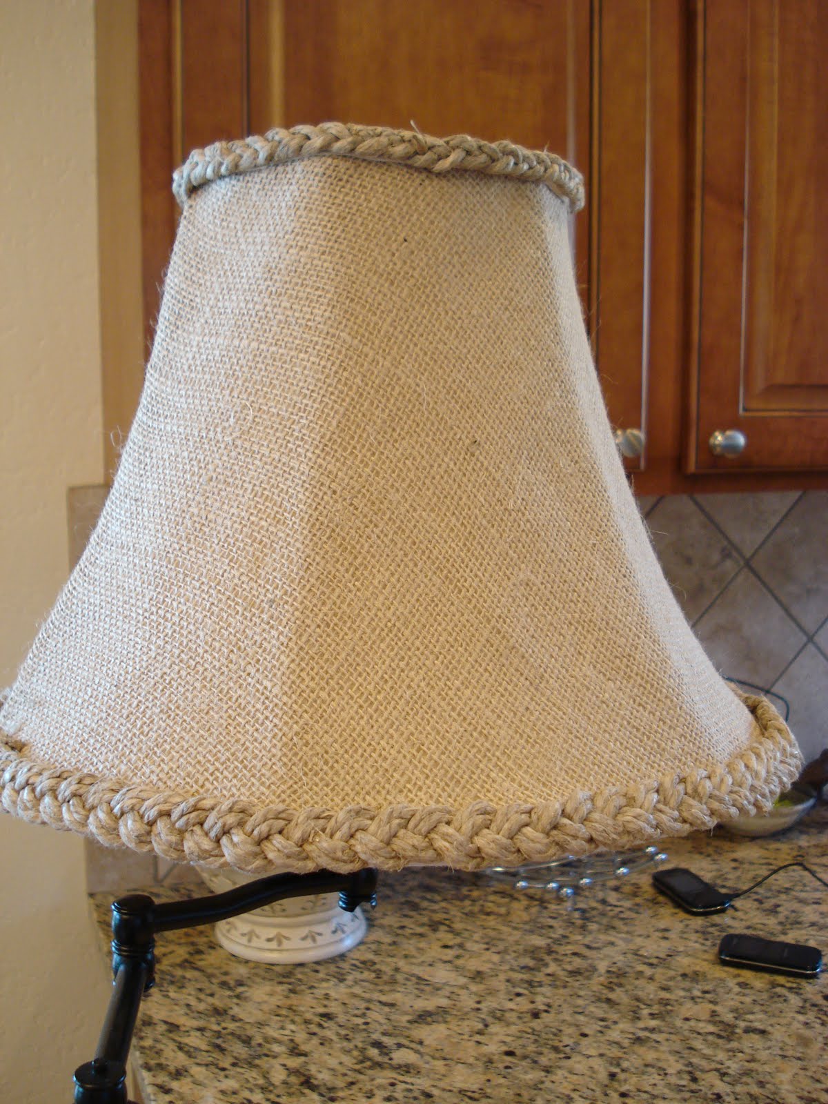 Chestnut Sparrow Burlap Covered Lampshade Tutorial