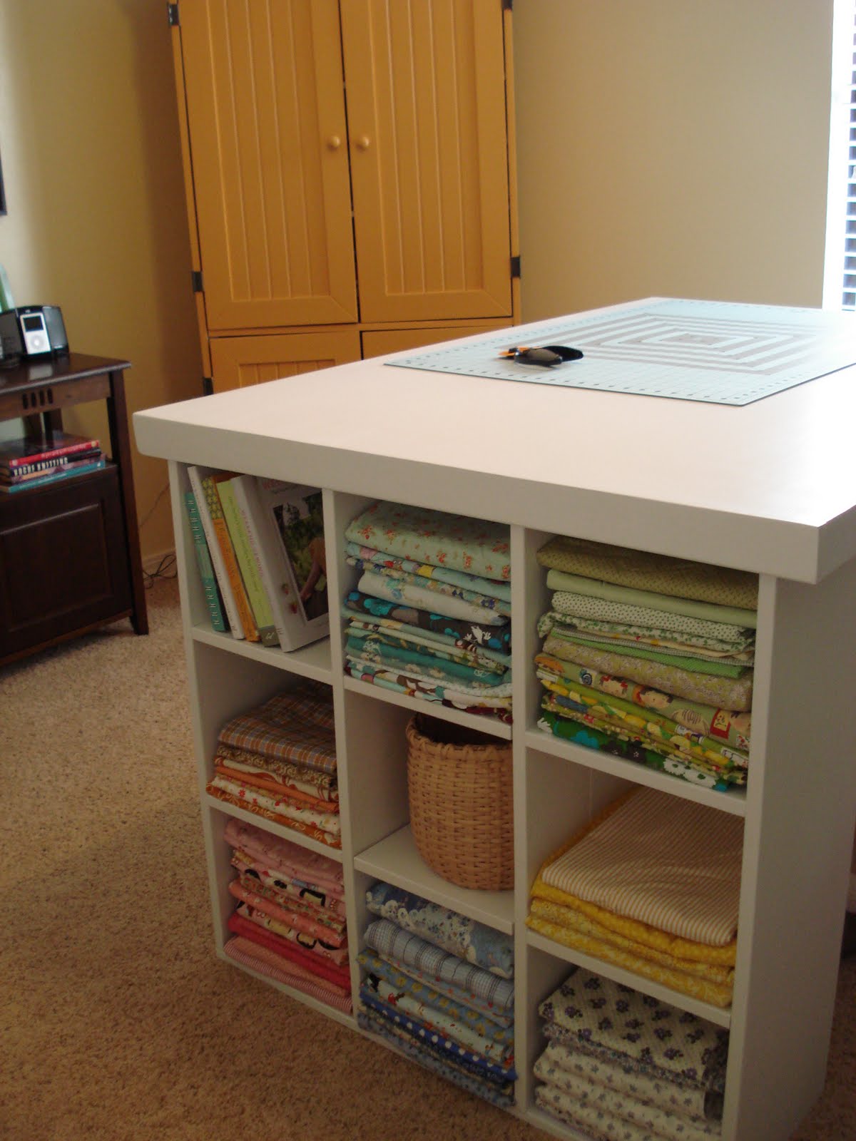 Chestnut Sparrow Cutting Table with Storage You can make one too