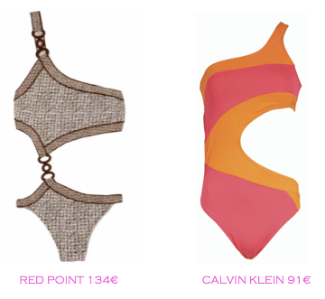Comparativa precios bañadores rellenitas: Red Point 134€ vs Calvin Klein 91€