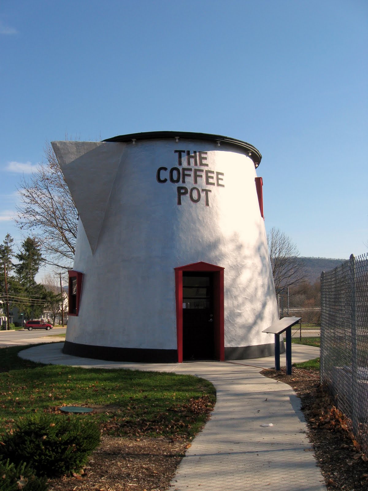 Outta the Way Roadside GIANTS Bedford Coffee Pot