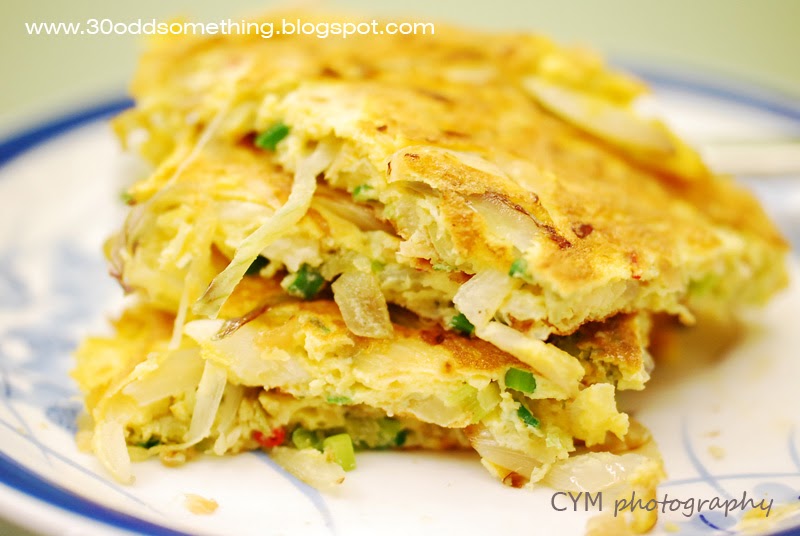 A Little of Everything Fried Eggs with Shredded big onions & Spring Onions