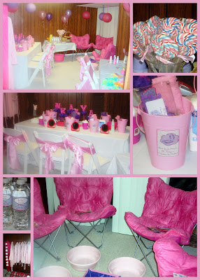 spa party decor