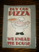 Sign I made for my Pizza Stand