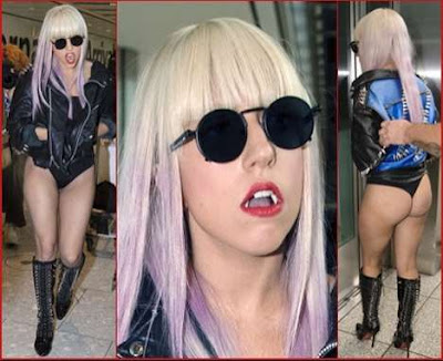 Bizarre Behavior | Lady Gaga Wears Vampire Fangs at Heathrow
