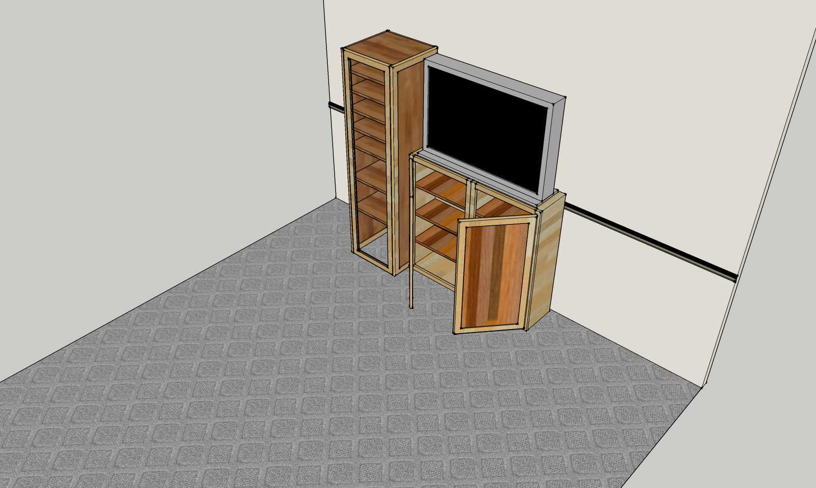 James' Functional Furniture L Shaped Modular Entertainment Center
