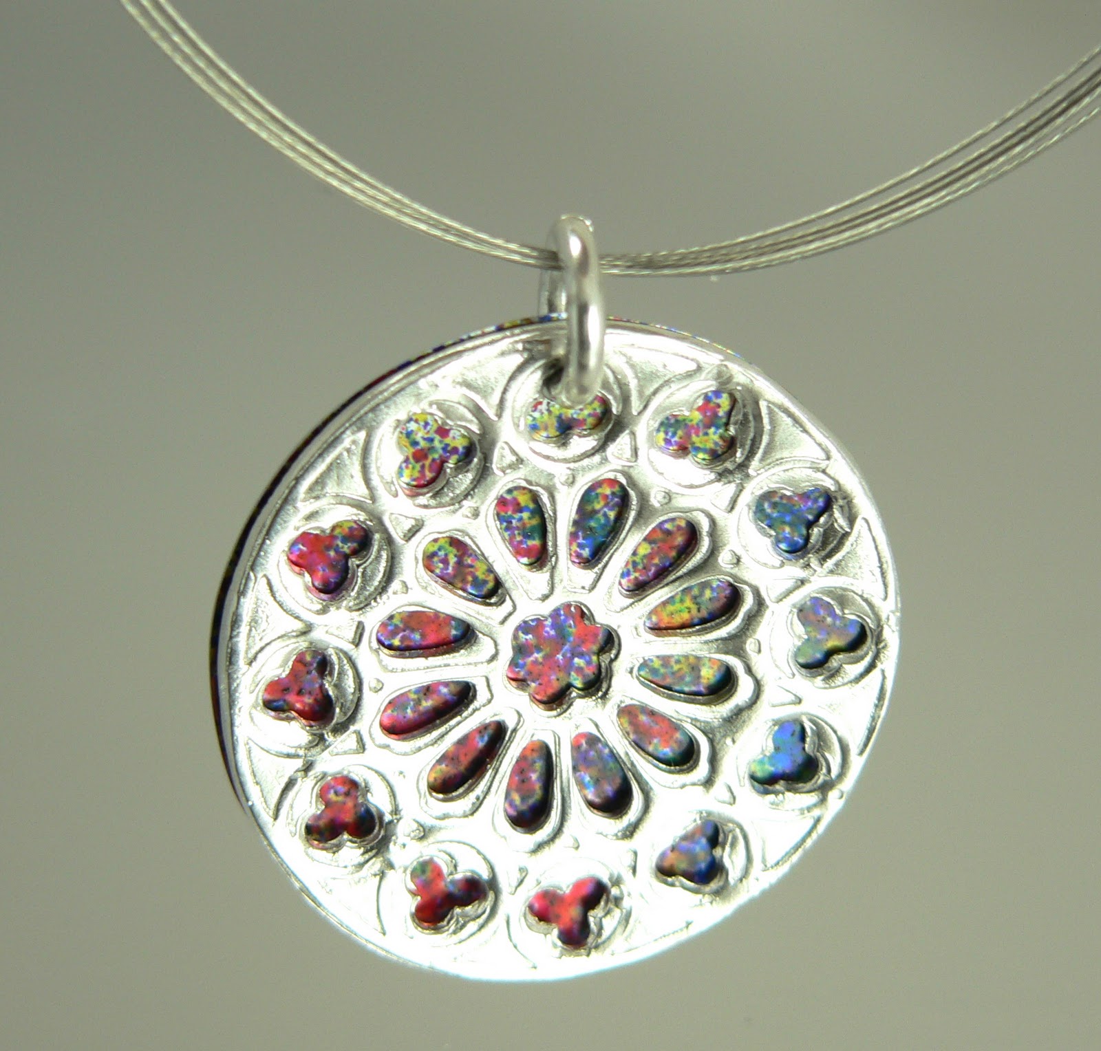 Inside the artisan Cathedral Rose Window jewelry