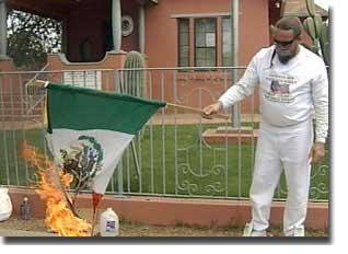 Mexican Flag Burning