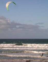 Kite surfing at the Mount beach