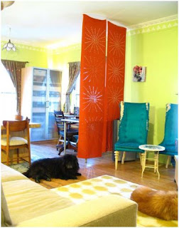 un separador, una forma alternativa para decorar con telas