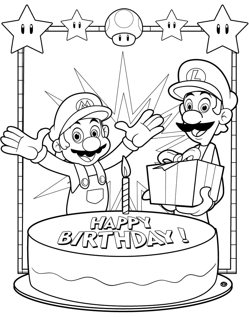 Nintendo Coloring Pages