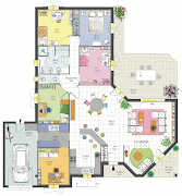 Plan de la maison : On a perdu un peu moins d'1 m² sur la surface totale de . plan maison