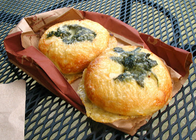 Noah's Bagel with Spinach and Swiss Cheese