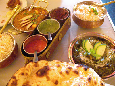 Table full of food at Roti