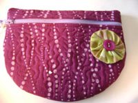COSMETIC CASE PURPLE POLKA DOTTY