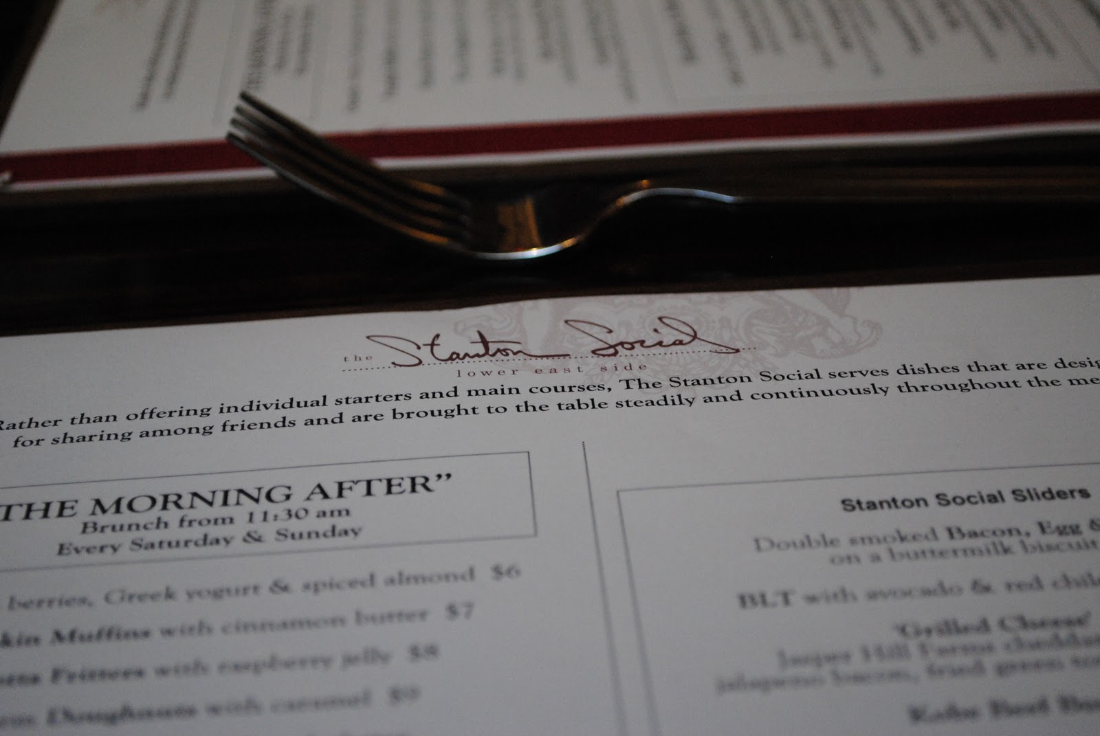 Stanton Social Menu