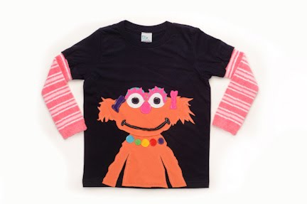 recycled sesame street t-shirts, sesame street clothing, green kids clothing, eco-friendly kids clothing, sesame street, morfs, morfs brand clothing